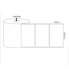 Decal nhiệt in mã vạch khổ 100x50mm, cuộn 50m